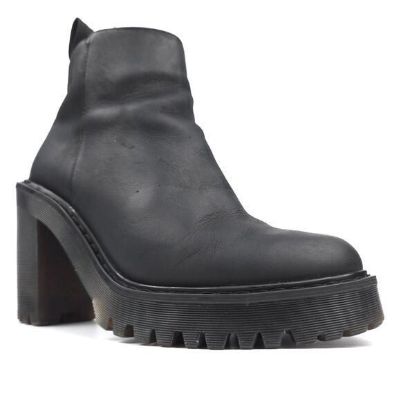 Dr Martens Magdalena Leather Heeled Chelsea Boots Platform Y2k Grunge Minimal 7 - Picture 6 of 8